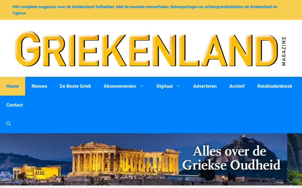 Screenshot of griekenland-magazine.nl