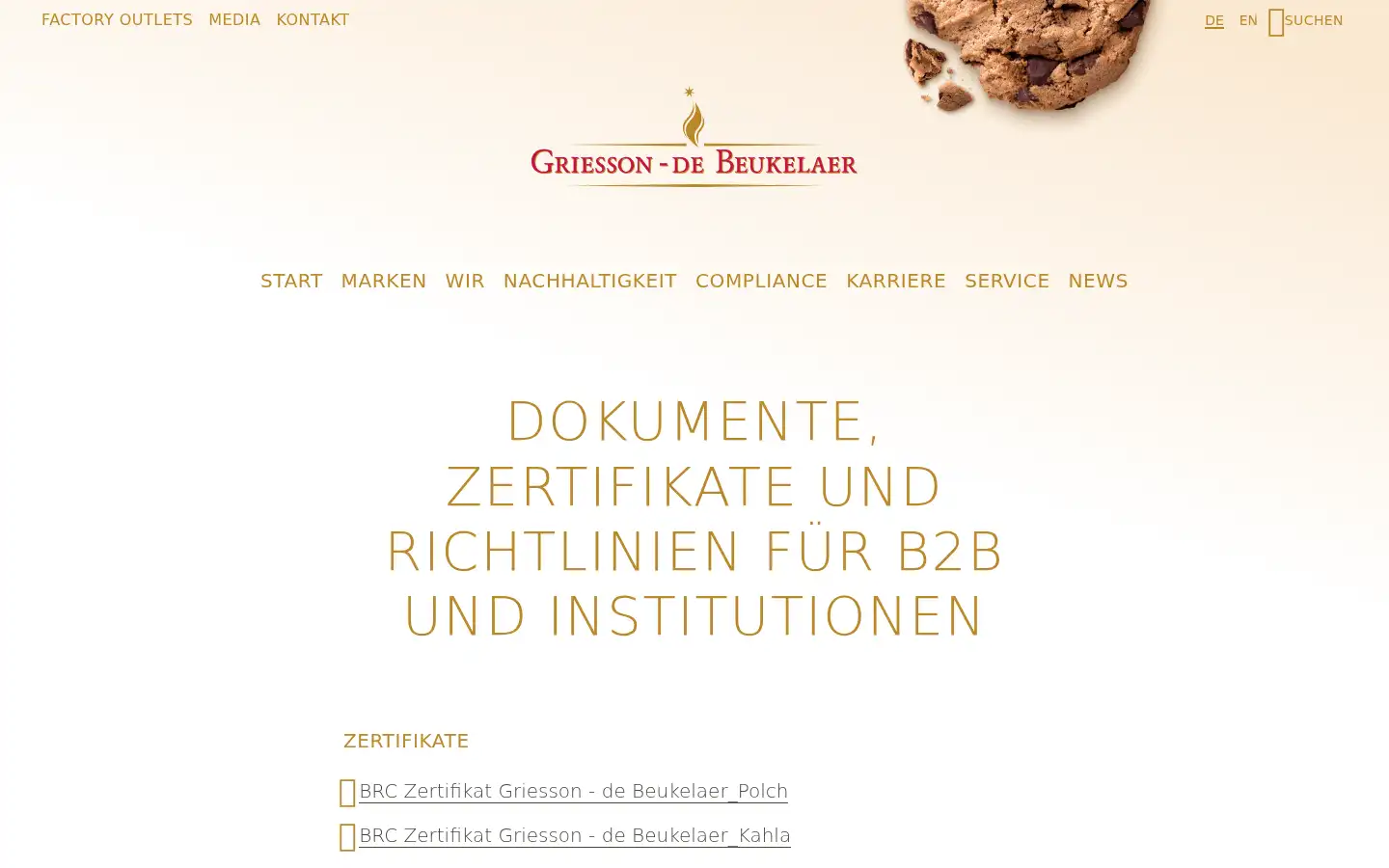 Screenshot of griesson-debeukelaer.de
