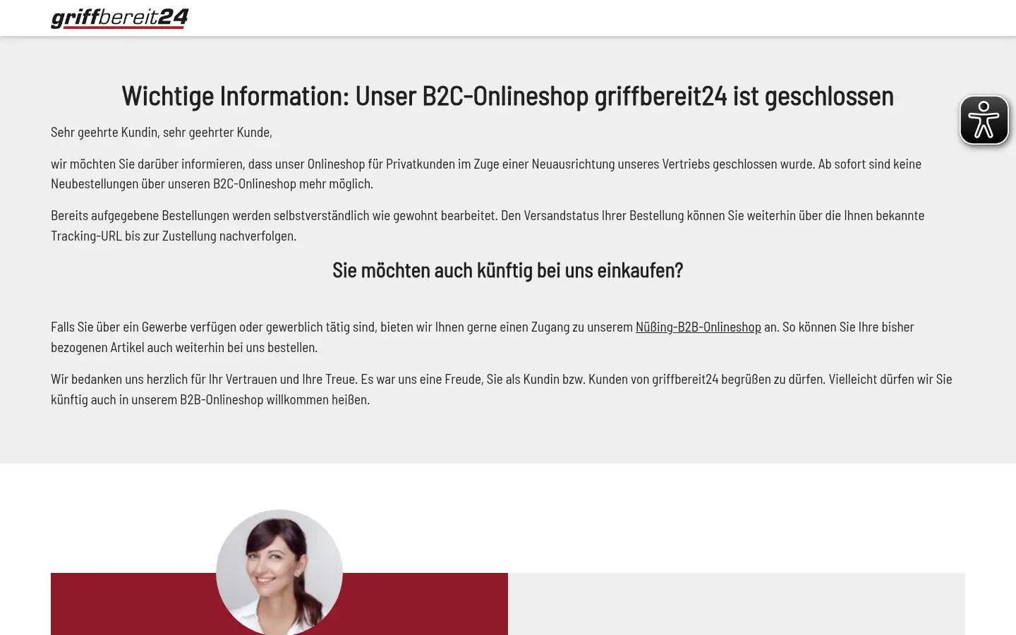 Screenshot of griffbereit24.de