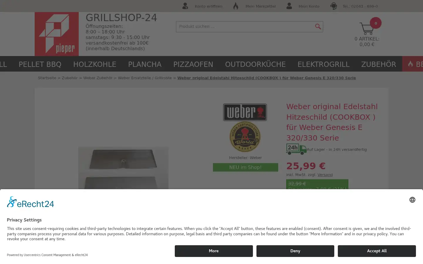 Screenshot of grillshop-24.de