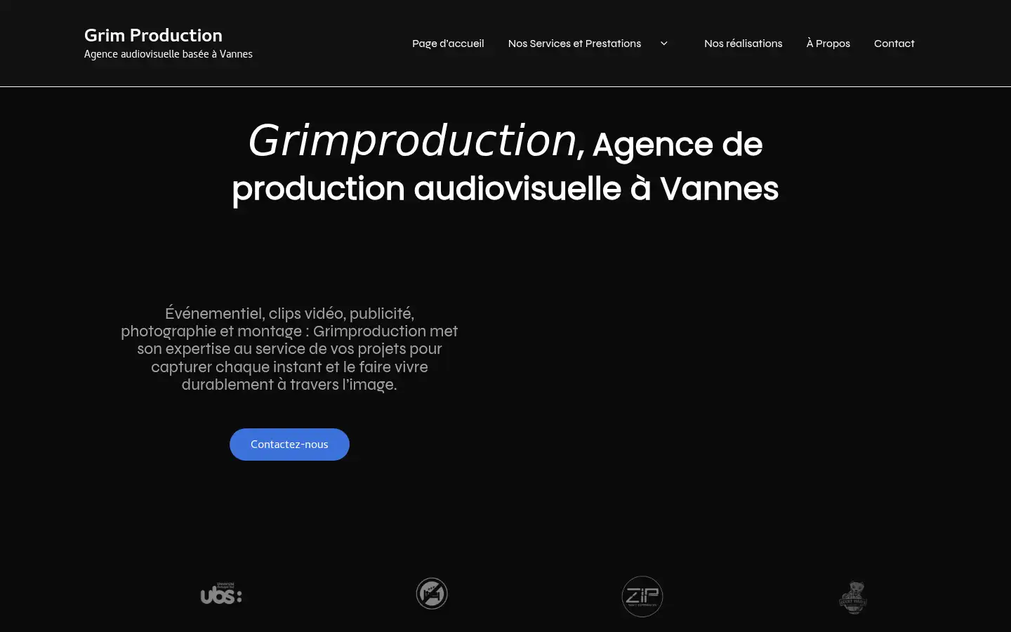 Screenshot of grimproduction.fr