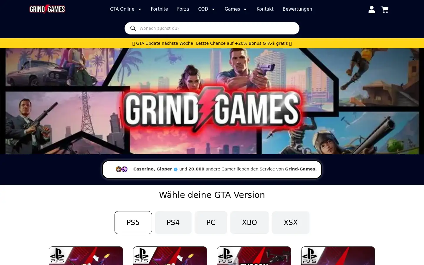 Screenshot of grind-games.de