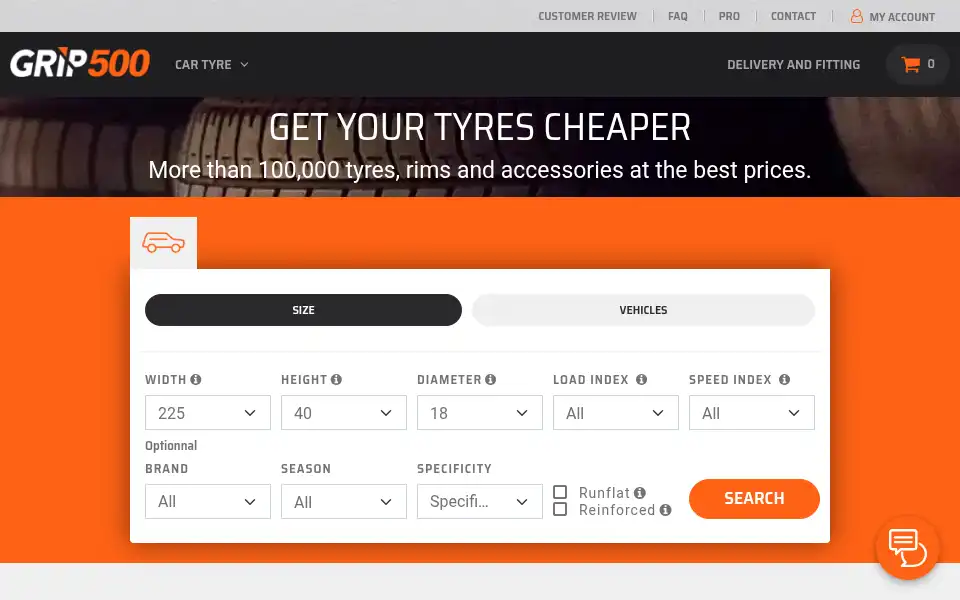 Screenshot of grip500.co.uk