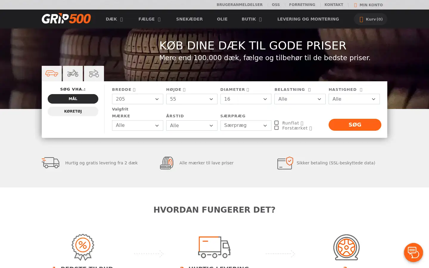 Screenshot of grip500.dk