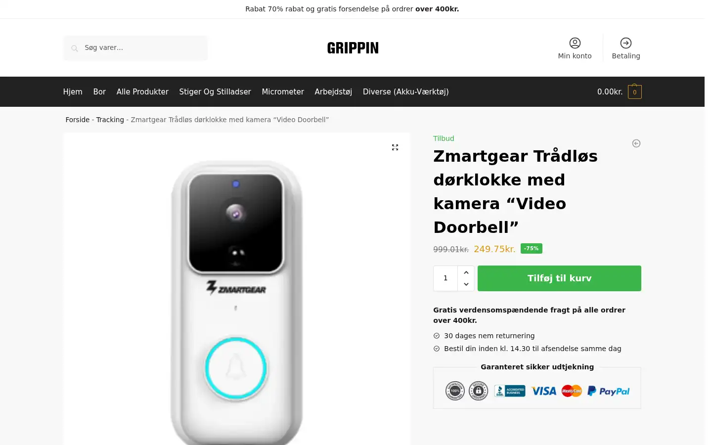 Screenshot of grippingslund.com