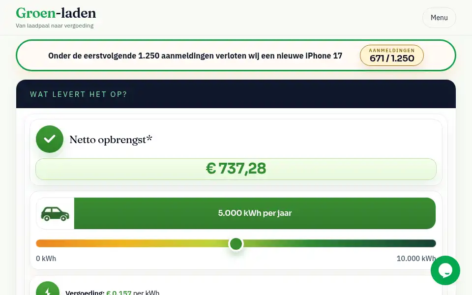 Screenshot of groen-laden.nl