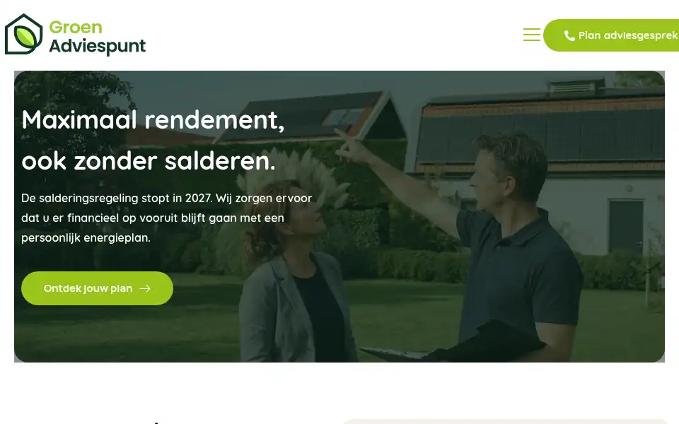 Screenshot of groenadviespunt.nl