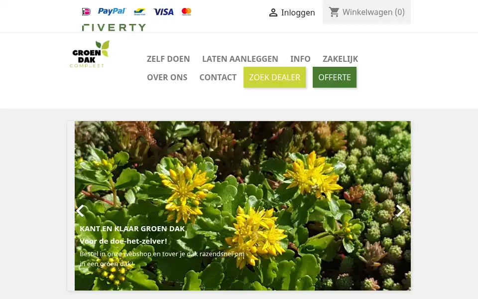 Screenshot of groendakcompleet.nl
