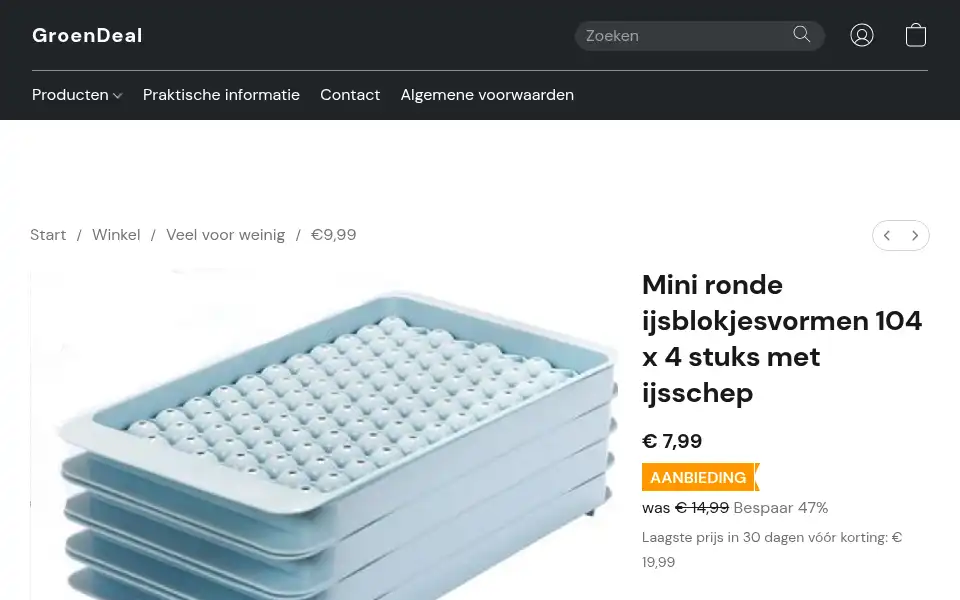 Screenshot of groendeal.eu