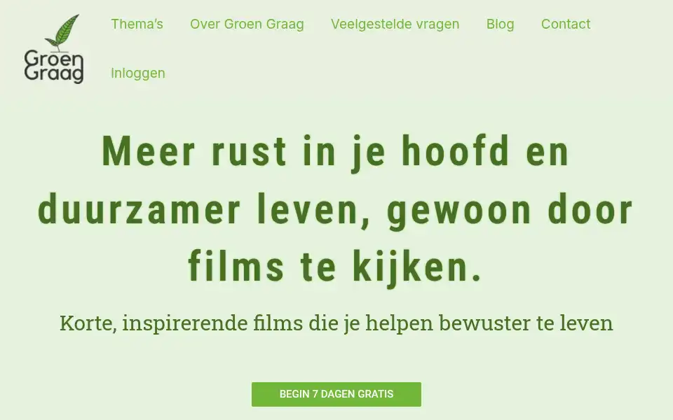 Screenshot of groengraag.nl