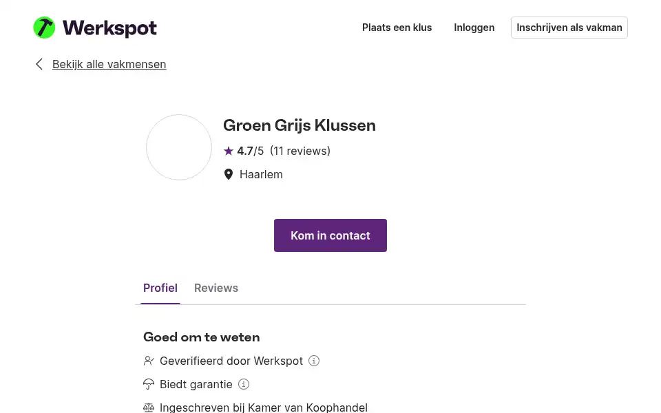 Screenshot of groengrijsklussen.nl