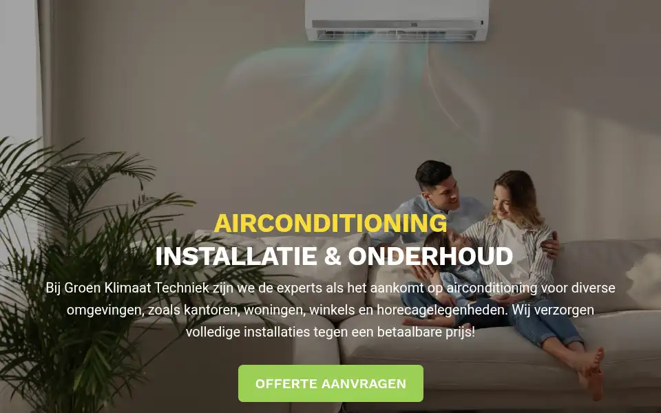 Screenshot of groenklimaattechniek.nl