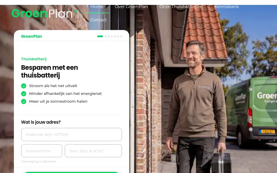 Screenshot of groenplan.com