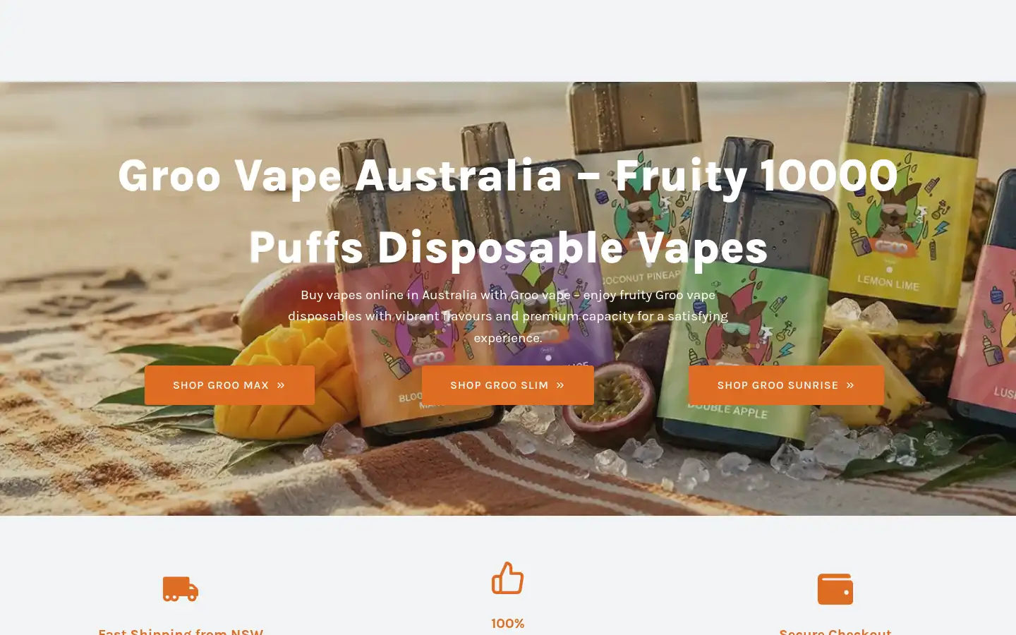 Screenshot of groomaxvapes.com