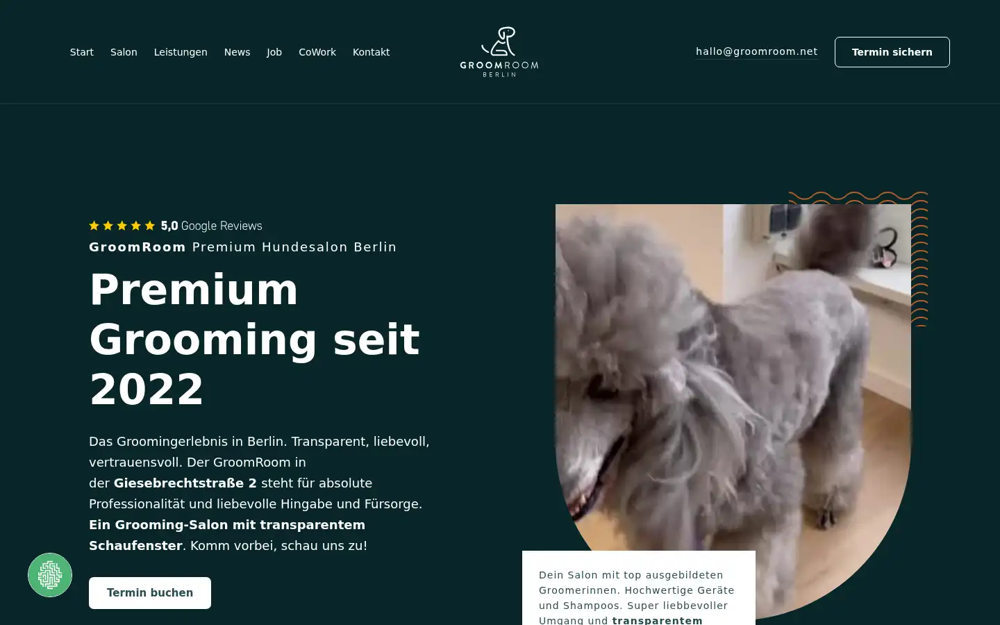 Screenshot of groomroom.net