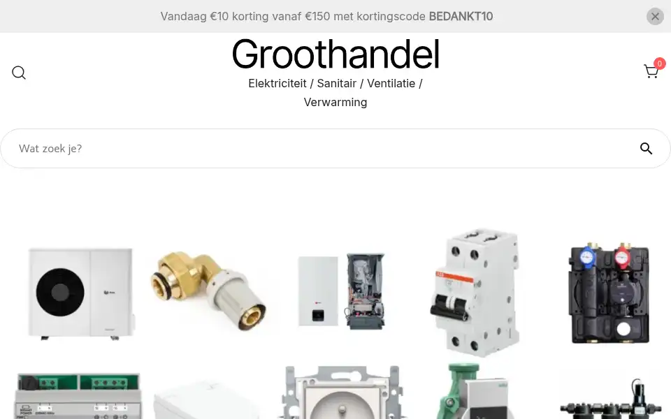 Screenshot of groothandel.be