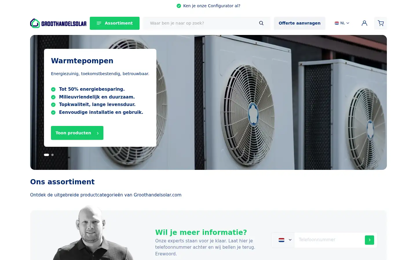 Screenshot of groothandelsolar.com