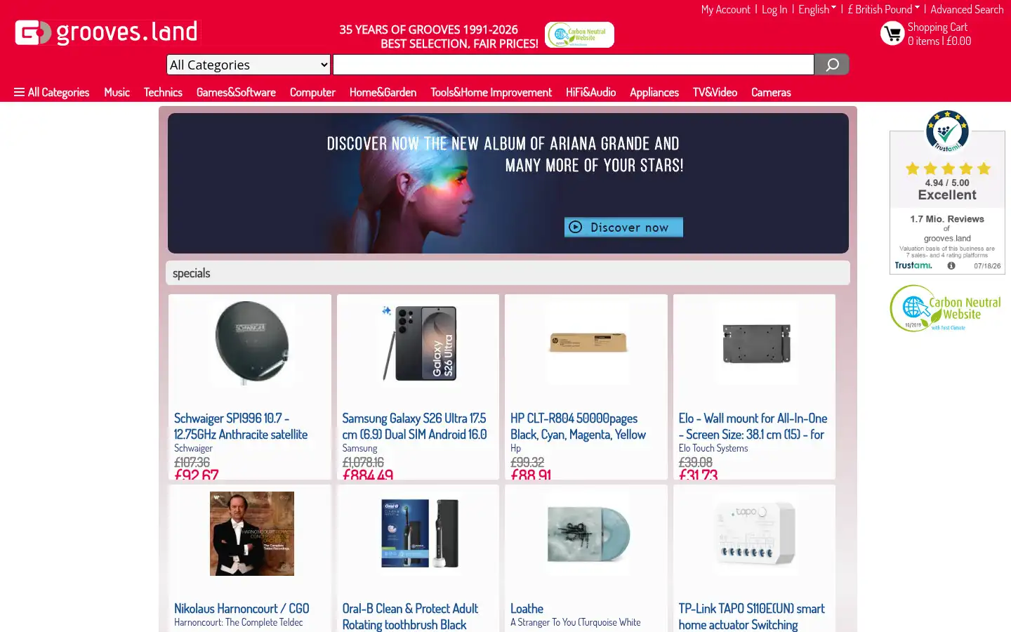 Screenshot of grooves-inc.co.uk