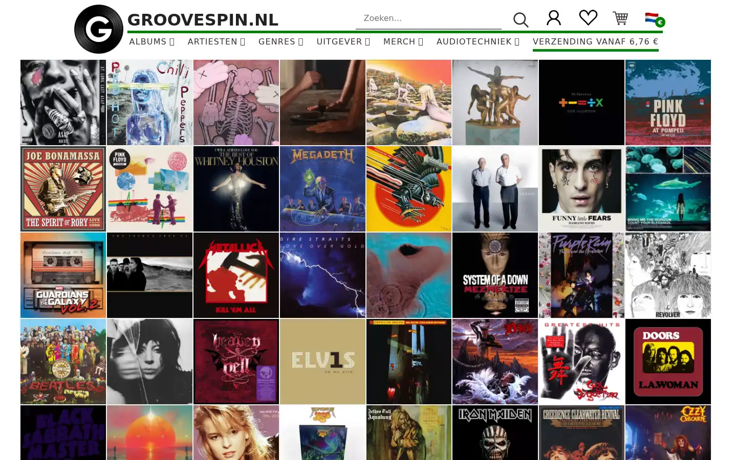 Screenshot of groovespin.nl