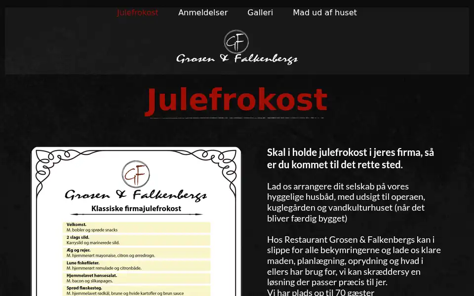 Screenshot of grosenfalkenbergs.dk