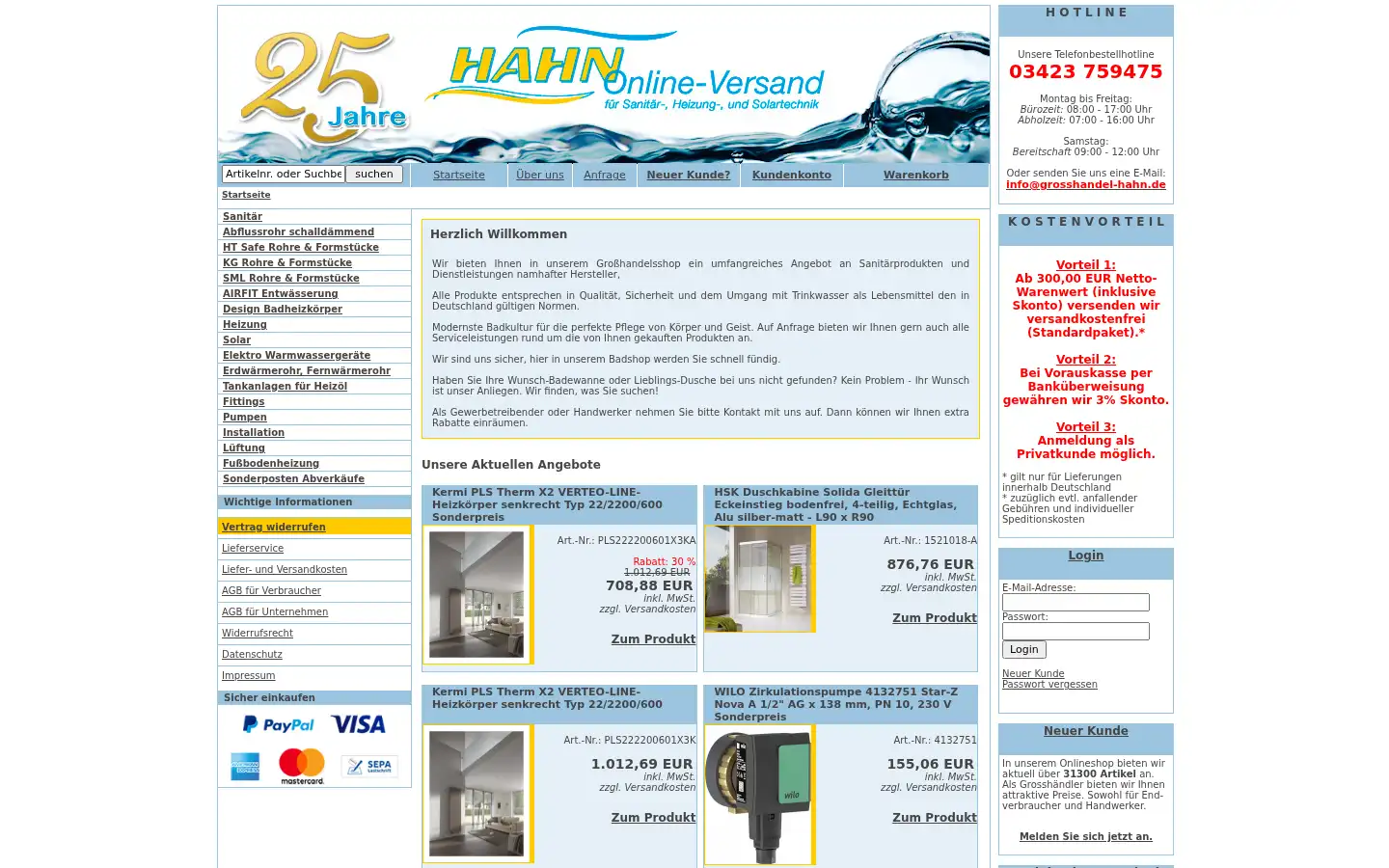 Screenshot of grosshandel-hahn.de