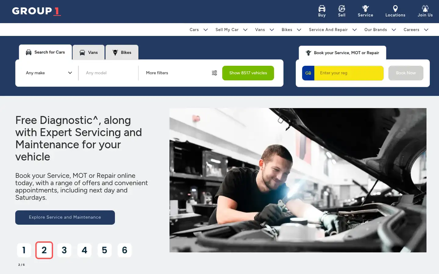 Screenshot of group1auto.co.uk