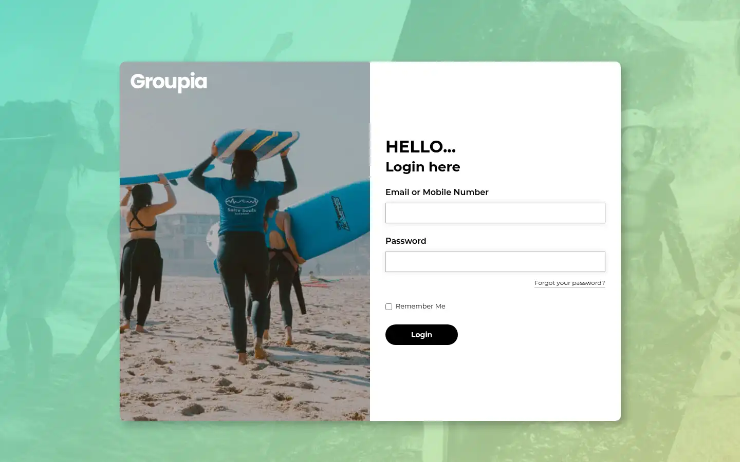 Screenshot of groupia.com