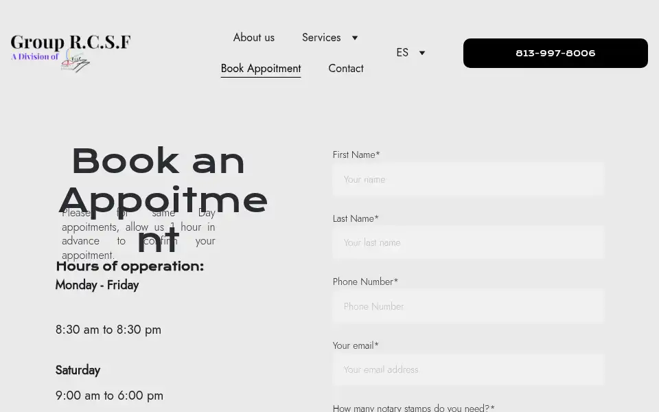 Screenshot of grouprcsf.com