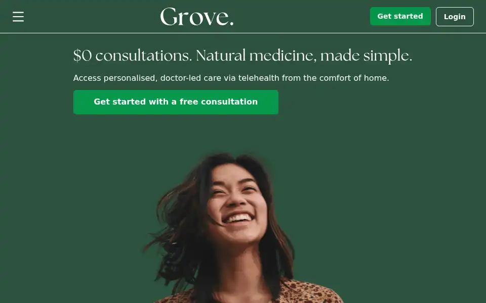 Screenshot of grovehealth.com.au