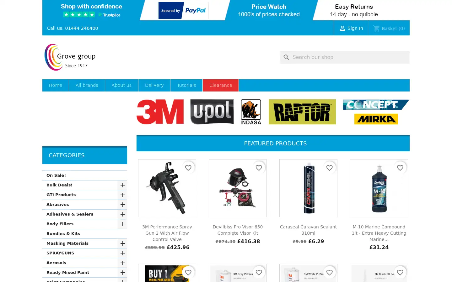 Screenshot of groveshop.co.uk