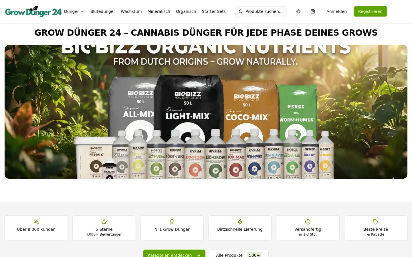 Screenshot of grow-duenger24.de
