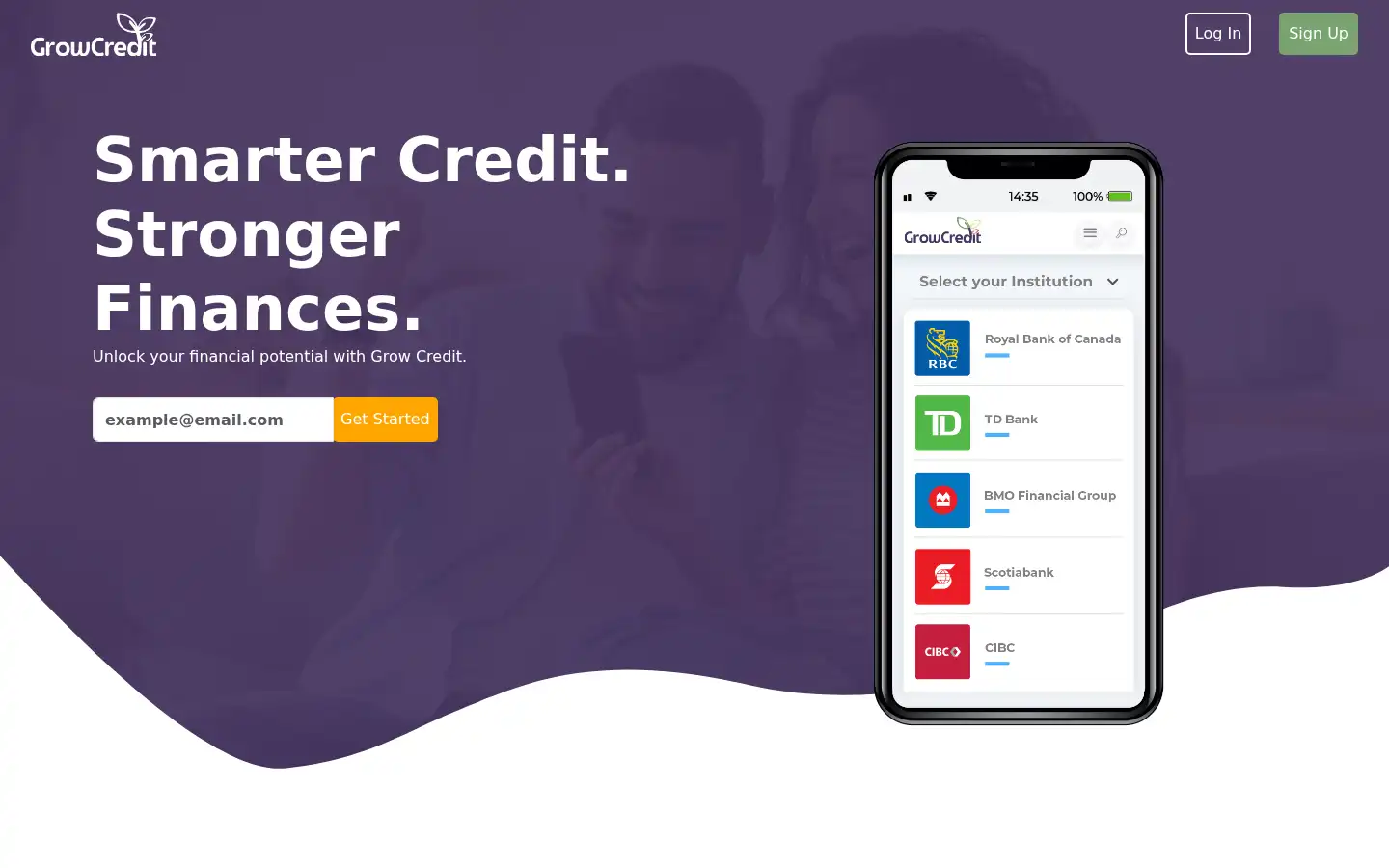 Screenshot of growcredit.ca