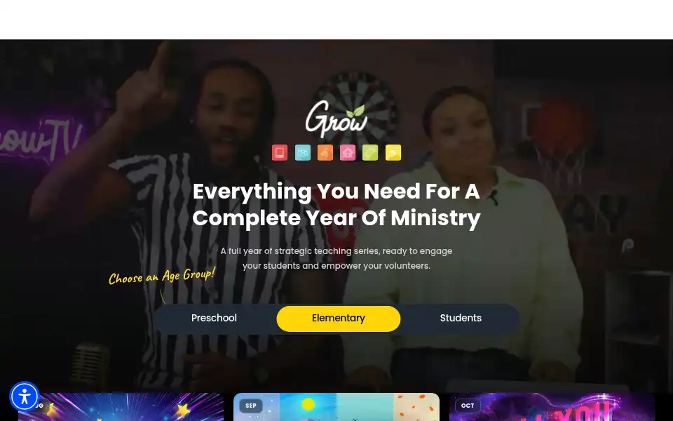 Screenshot of growcurriculum.org