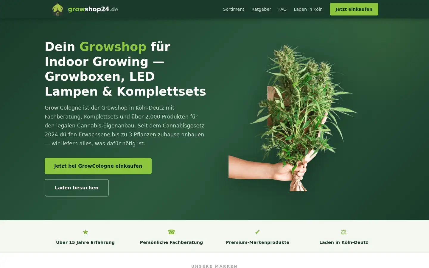 Screenshot of growshop24.de