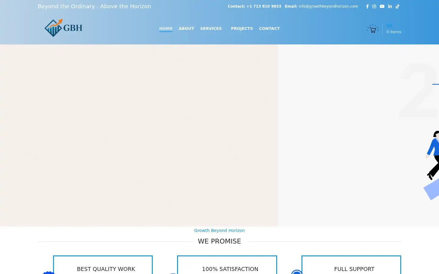 Screenshot of growthbeyondhorizon.com