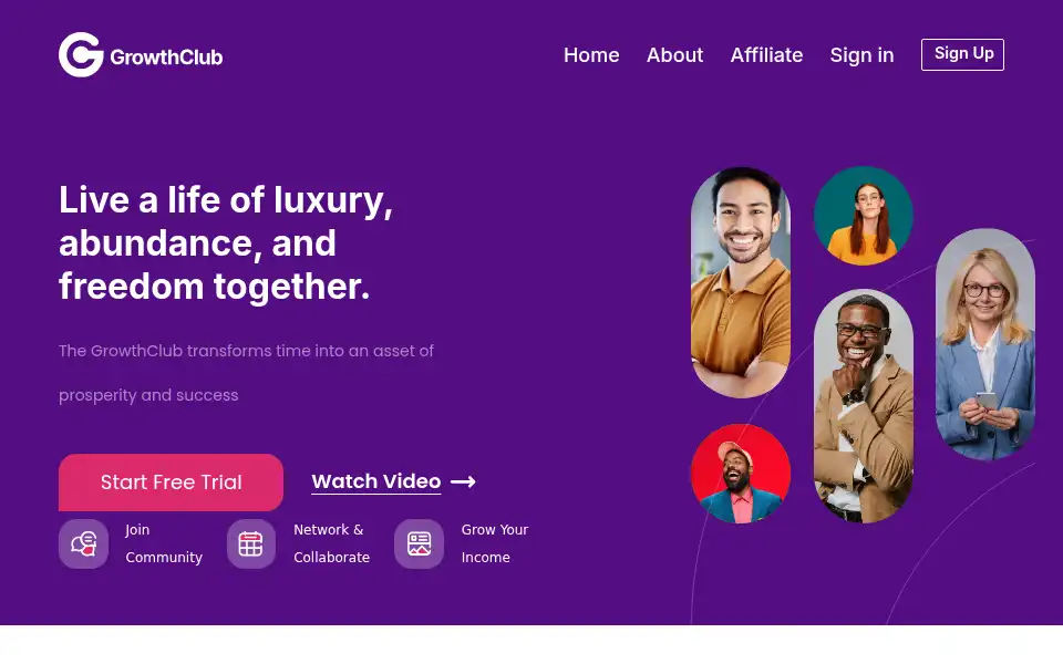 Screenshot of growthclub.life