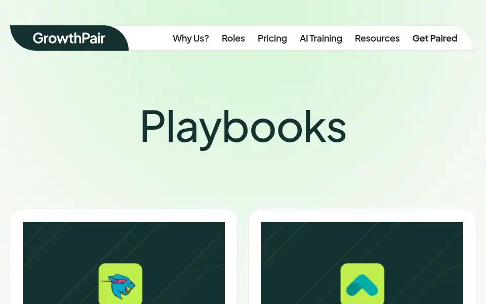 Screenshot of growthpair.com