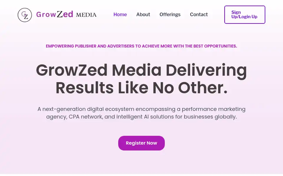 Screenshot of growzedmedia.com