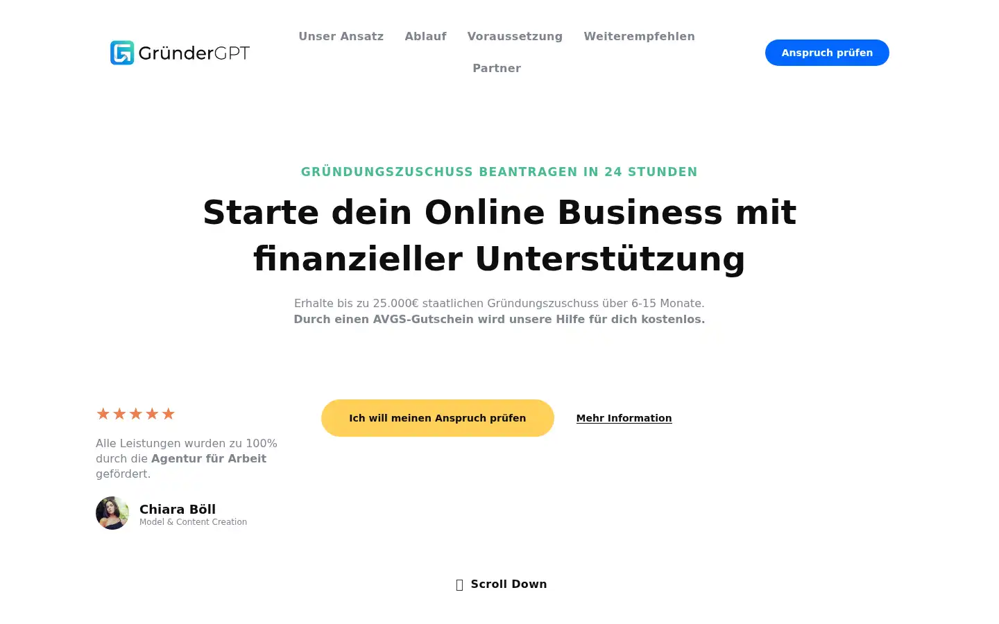 Screenshot of gruendergpt.de