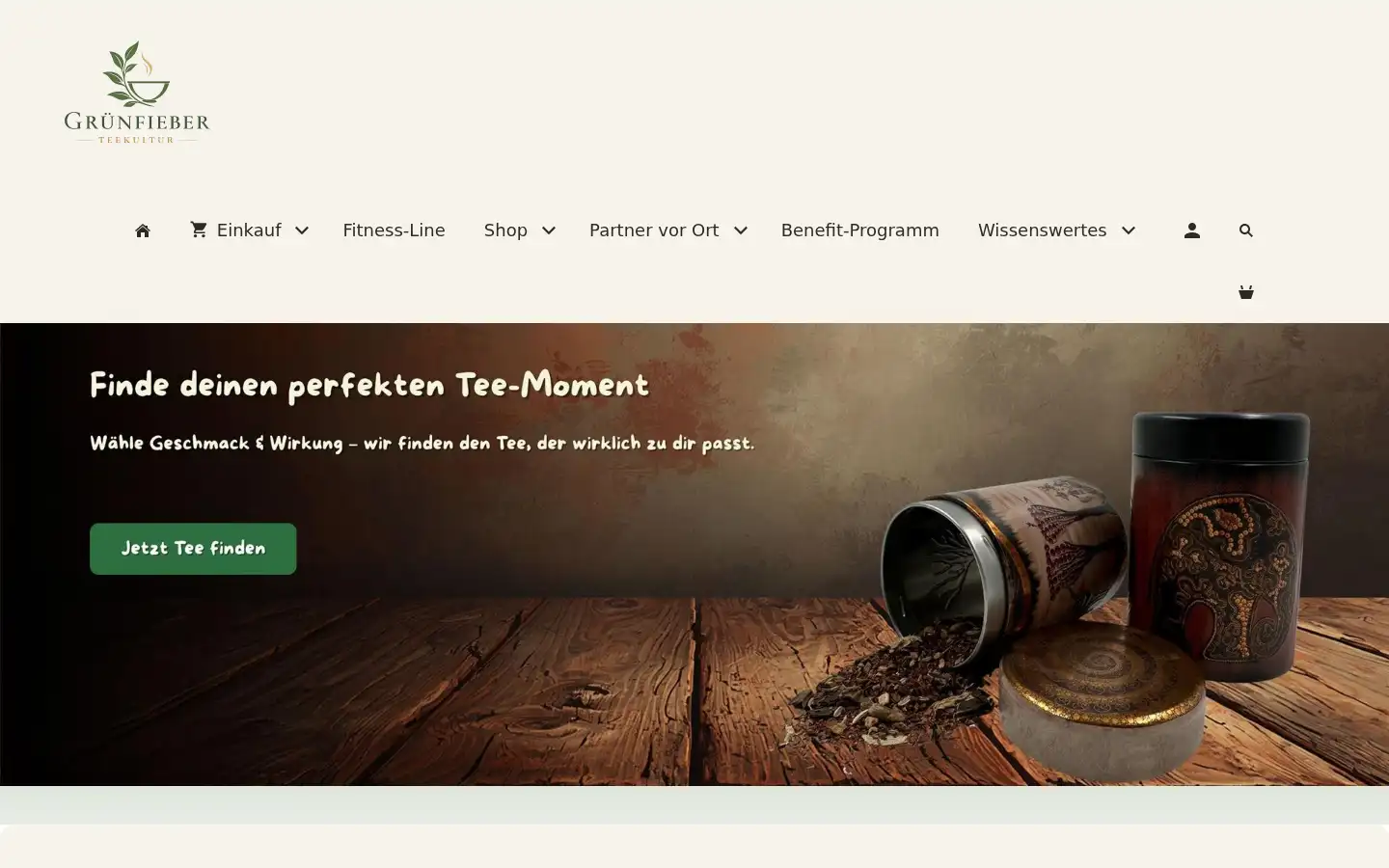 Screenshot of gruenfieber.com
