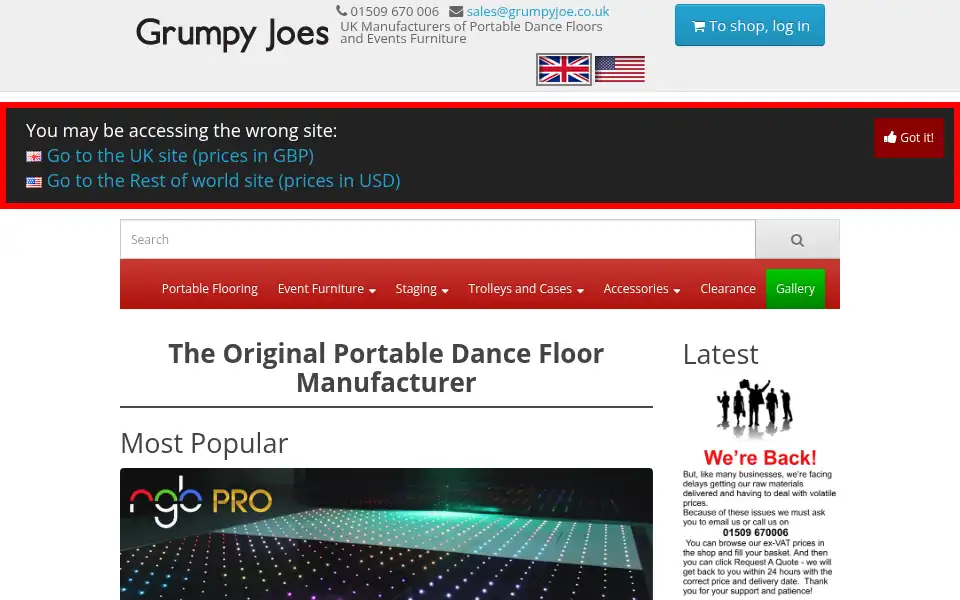 Screenshot of grumpyjoe.co.uk