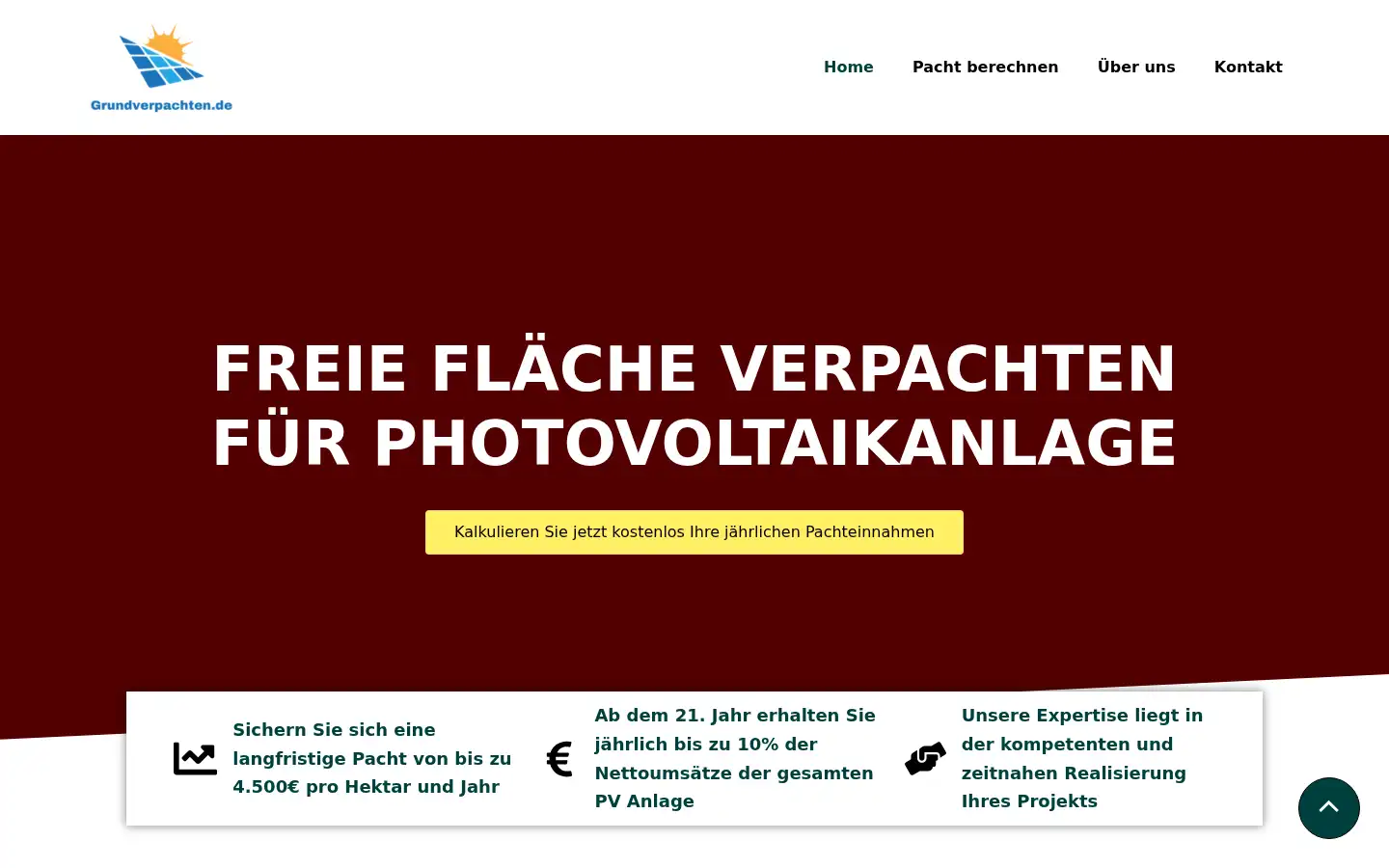 Screenshot of grundverpachten.de