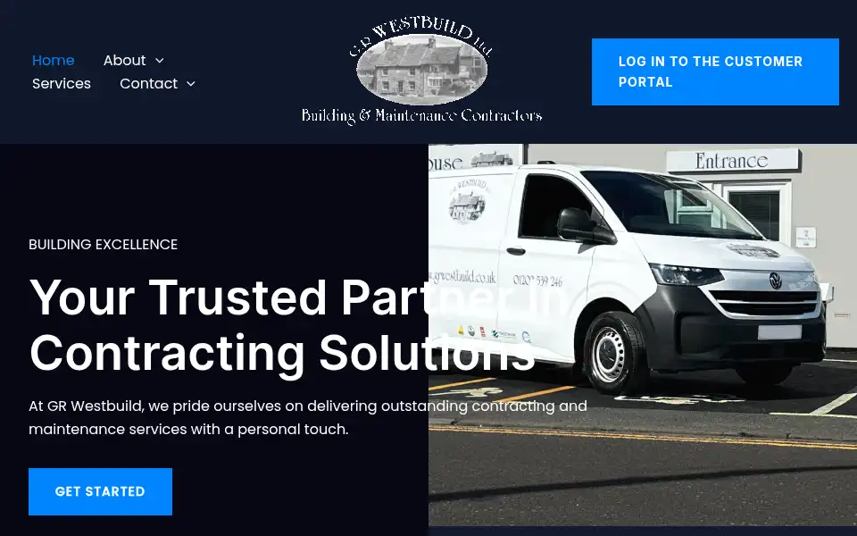 Screenshot of grwestbuild.co.uk