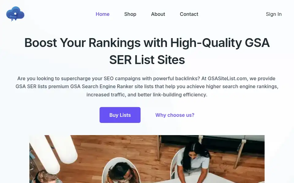 Screenshot of gsasitelist.com
