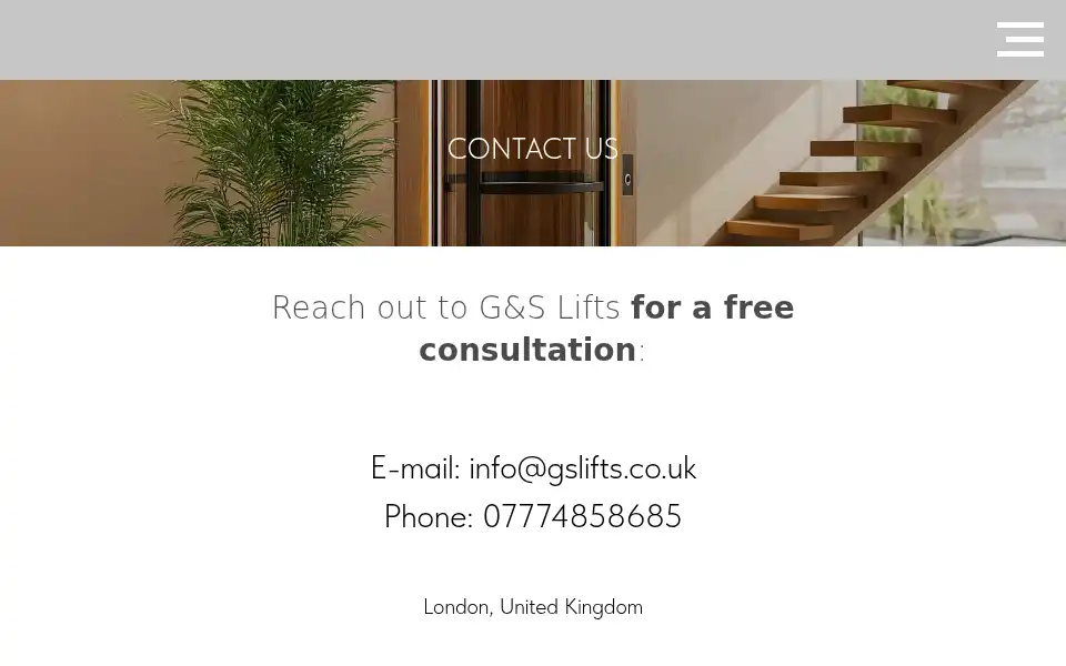 Screenshot of gslifts.co.uk