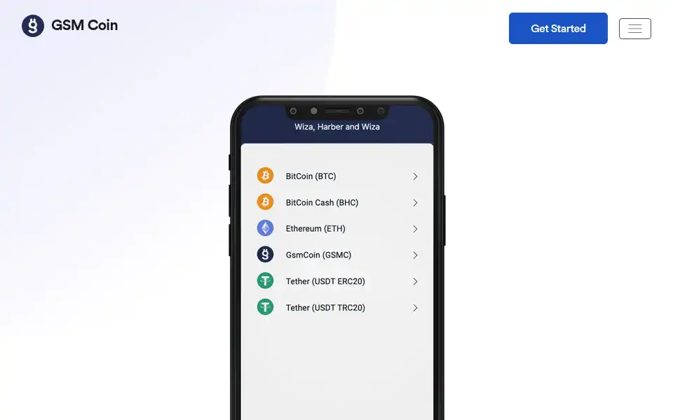 Screenshot of gsmcoin.com