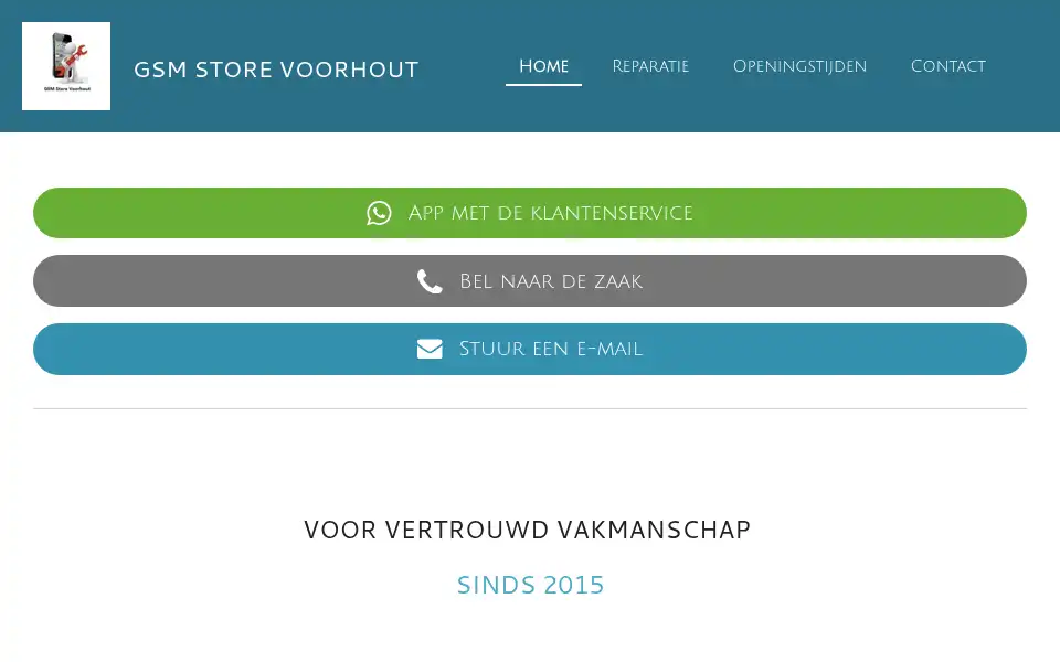 Screenshot of gsmstorevoorhout.nl