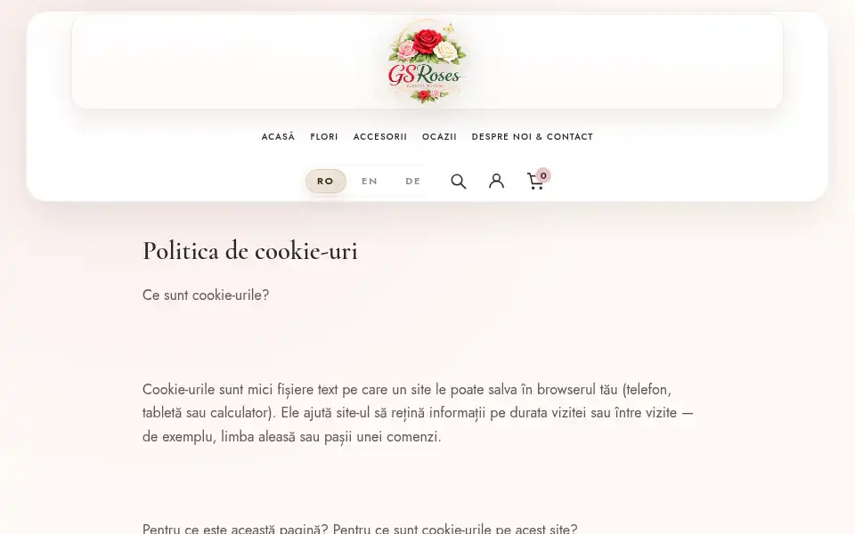 Screenshot of gsroses.com