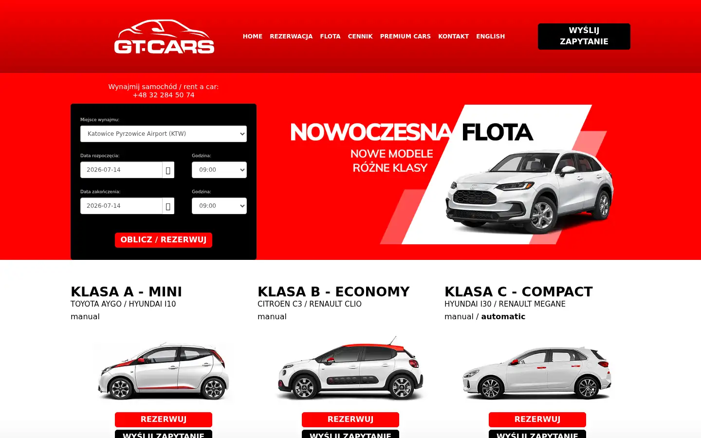 Screenshot of gt-cars.pl