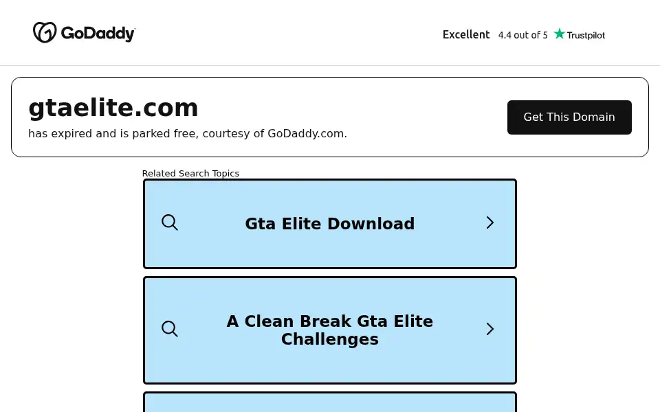 Screenshot of gtaelite.com